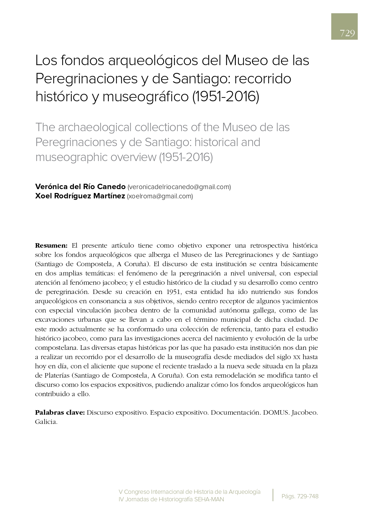 LOS FONDOS ARQUEOLÓGICOS XOEL VERO