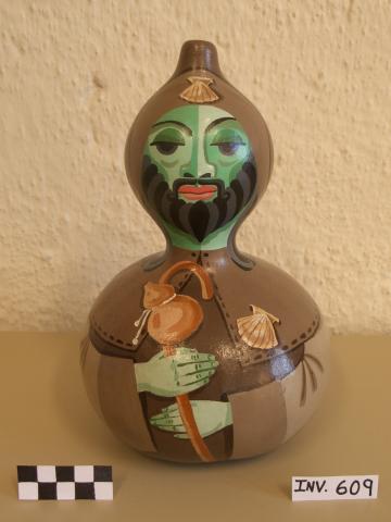 Cabaza pintada con peregrino