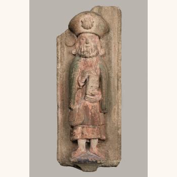 Santiago peregrino. Escultura. Altorrelevo. Obradoiro galego. Padrón. S. XVI
