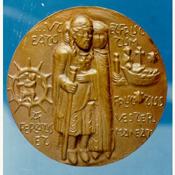 Medalla conmemorativa. Bronce. Medallista: Julio López Hernández. Barcelona. 1961