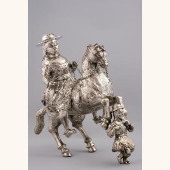 ‘Santiago Mataespañois’. Escultura en prata. Obradoiro de Cuzco. 2º tercio s. XIX 