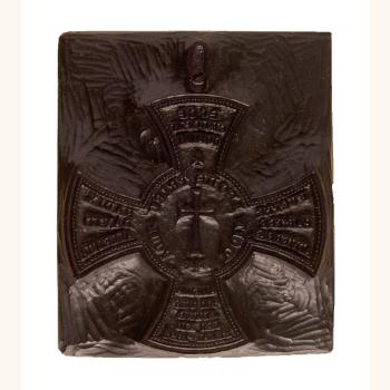 Clixé de imprenta do Eco Franciscano. Madeira de buxo. 1892 